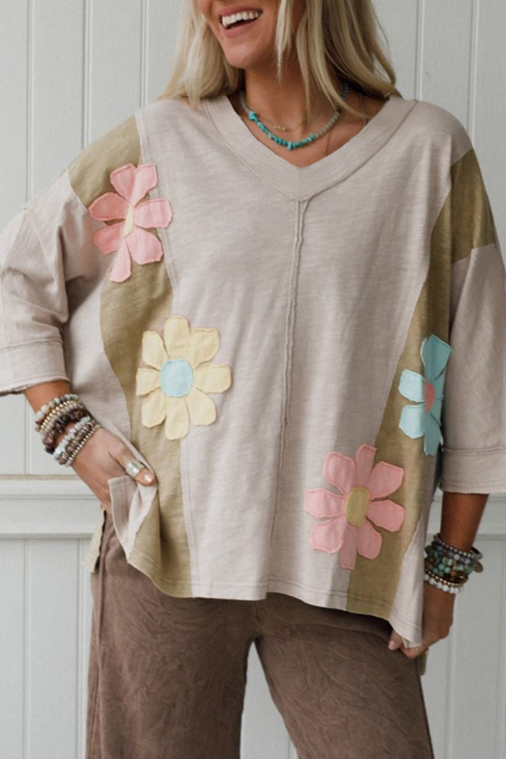 Flower Patch Oversized Top *Multiple Colors* RTS