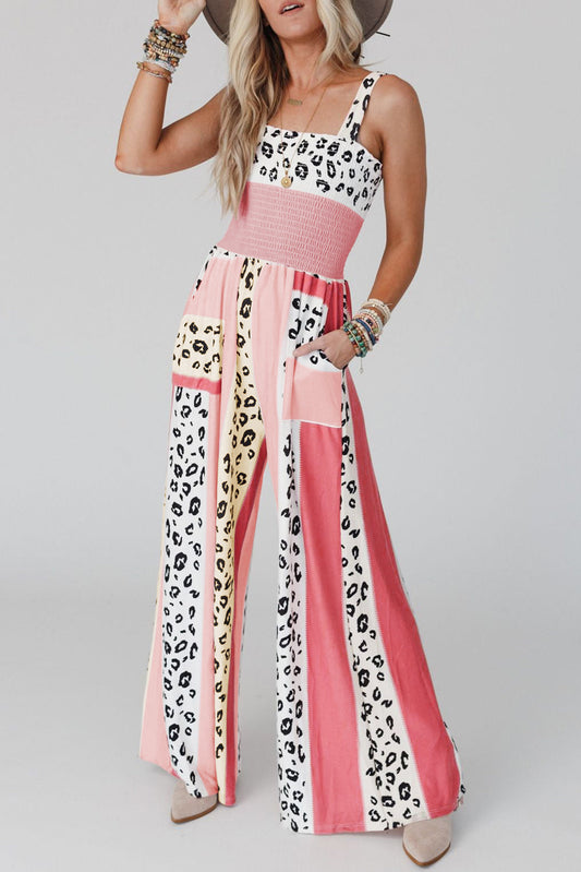 Leopard Color Block Jumpsuit RTS