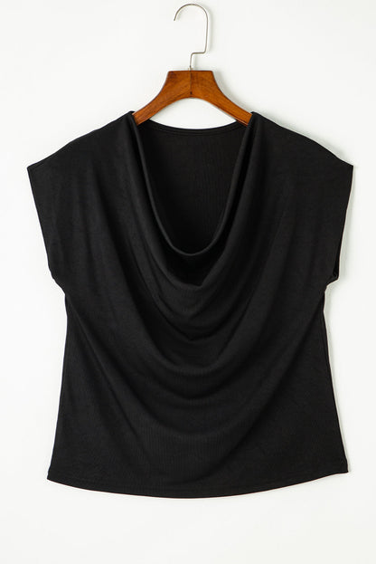 Black Cowl Neck Top LT