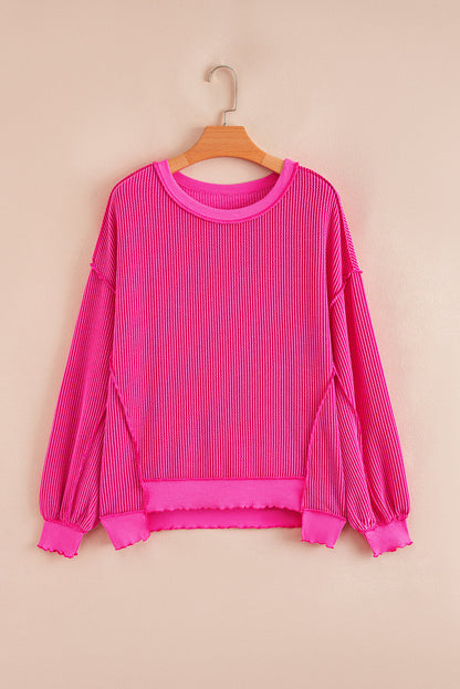 Twisted Rib Loose Knit Top RTS